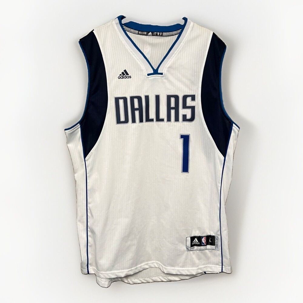 Dennis Smith Jr. ADIDAS Dallas Mavericks #1 Men's White Jersey NBA